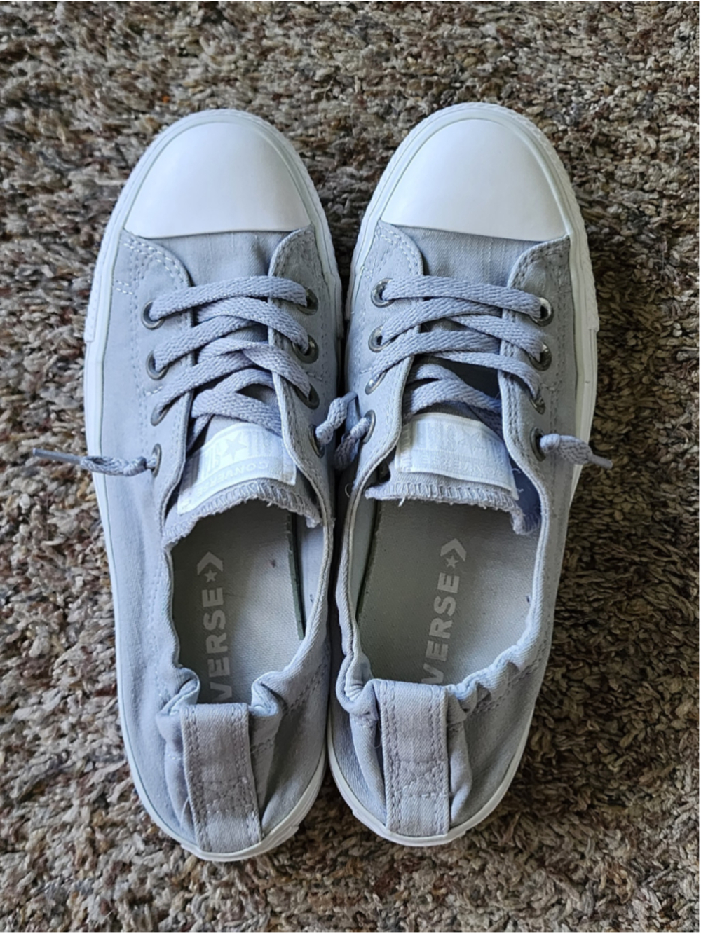 Converse Chuck Taylor All Star Shoreline Slip-On Womens 8 Wolf Grey EUC